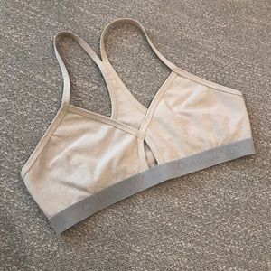 Outdoor Voices Steeplechase Bra in Oatmeal
